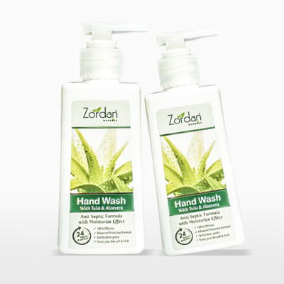 ZORDAN HAND WASH WITH TULSI & ALOEVERA (250ML*2)(250 ml, Pump Dispenser, Pack of 2)