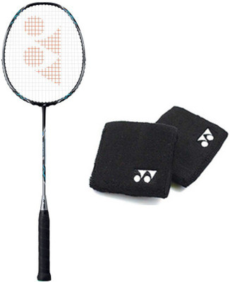 

Yonex combo of three - one 'voltric 5' badminton racket (Full cover) and one pair of wrist band (Color On Availability)- Badminton Kit