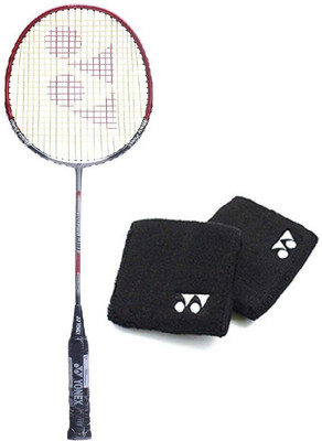 

Yonex Combo of Two- One 'Muscle Power 600' Badminton Racket (Full cover) and One Pair of Wrist Bands (Color on availability)- Badminton Kit