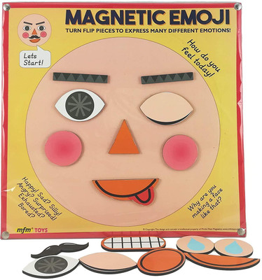 

MFM Toys Magnetic Emoji | Teach Emotions to Kids | Make a Face Toy Game | Ages 4-8(Multicolor)