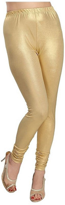 Dream & Dzire Churidar  Ethnic Wear Legging(Gold, Solid)