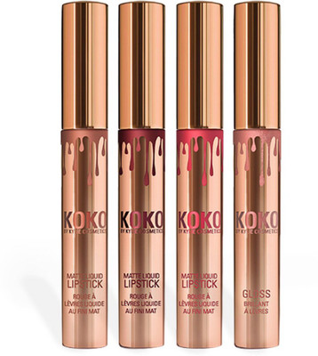 

Kylie Jenner Koko Collection Set of 3 Mattes and 1 Gloss Lipstick(Nude)