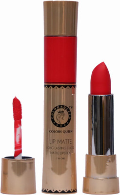 

COLORS QUEEN Lip Matte 2in1 Long Lasting Gloss & Matte Lipstick(Crazy pink, 13 ml)