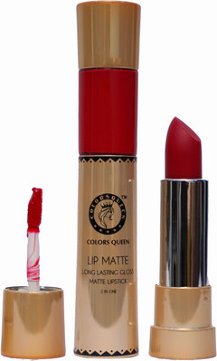 

COLORS QUEEN Lip Matte 2in1 Long Lasting Gloss & Matte Lipstick(Crazy Red)