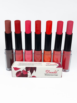 

Decent Premium Matte Lipstick (Pack of 7)(Nude, Dark Red, Baby Pink, Hot Red, Orange, Hot Pink, Peach, 7 g)