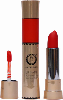 

COLORS QUEEN Lip Matte 2in1 Long Lasting Gloss & Matte Lipstick(Sexy Orange)