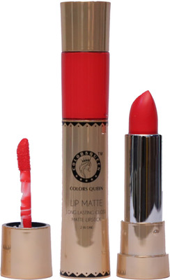 

COLORS QUEEN Lip Matte 2in1 Long Lasting Gloss & Matte Lipstick(High Voltage)