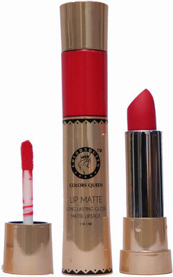 

COLORS QUEEN Lip Matte 2in1 Long Lasting Gloss & Matte Lipstick(Glam Pink)