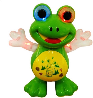 

FEMININE STYLE Flashing Dancing Frog with Sound, Glowing Hand And Eyes (Multi color)(Multicolor)