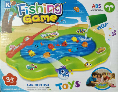

Golden Feather Colorful Water Fishing Game Toy With Music & Light For Boys And Girls - Learn To Fish (Multicolor)(Multicolor)