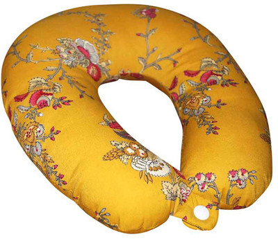 

GORDON U-Shaped Printed Flower Helen Neck Pillow Outer Casing Soft Cotton Fabric Poly Fiber Filling Cushion Neck Travel Pillow for Traveling In Car, Train, Flight, Bus-Yellow Neck Pillow(Yellow), Multicolor;yellow