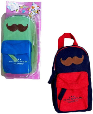 

S2KCrafts S2KC-1319 S2KC-1319 Light green & Red bag pouch Art Polyester Pencil Boxes(Set of 2, Light Green, Red)