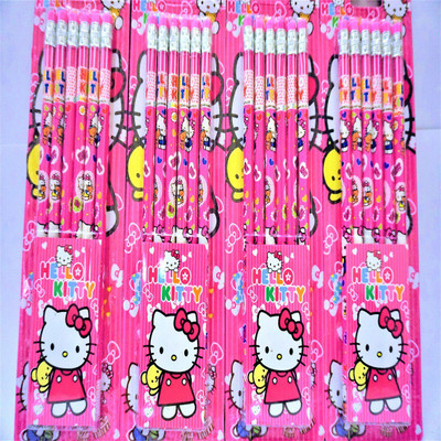 

GARAAGE CARTOON PRINT Writing Pencils ( Pack Of 4X 6 Pencils) Pencil(Pink)