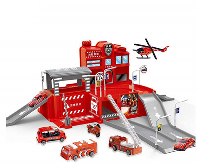 

FEMININE STYLE Fire Brigade Parking Lot DIY Construction Set (Die-cast Metal) MULTI COLOR
