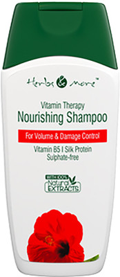 

Herbs and More Vitamin Therapy Nourishing Shampoo, Sulphate-Free | For Volume and Damage Control | 100 % Natural Extract | Silk Protein and Vitamin B5(100 ml)