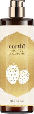 Earthi Strawberry Shampoo, Women and Men, Anti Hair fall and Anti Dandruff, Herbal, Pure Strawberry Extract(200 ml)