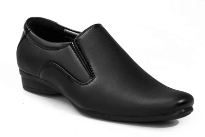 Anshul Fashion Ultimate New Collection Men's Slip On Synthetic Leather Formal Shoes Slip On For Men(Black)