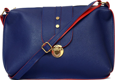 

RISH Women Formal, Casual Blue Rexine Sling Bag
