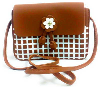 

Reliable Girls Casual Brown PU Sling Bag