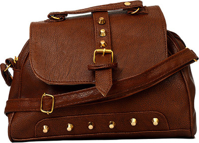 

RISH Women Casual Brown PU Sling Bag