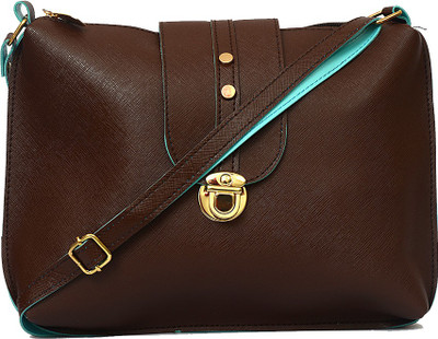 

RISH Women Formal, Casual Tan Rexine Sling Bag