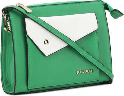 

Sugarush Women Casual Green PU Clutch