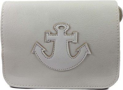

SB Women Casual White PU Sling Bag