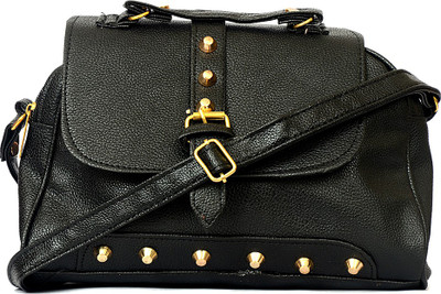 

RISH Women Casual Black PU Sling Bag