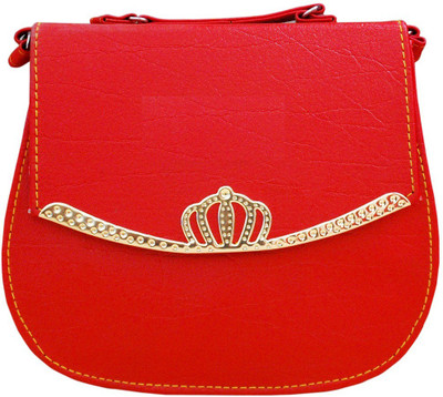 

VKEnterprisesServices Women Evening/Party, Casual Red Leatherette Hand-held Bag