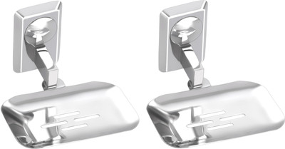 

Easyhome Furnish Set of 2 pieces Stainless Steel soap Dish - Omni Series(Steel)