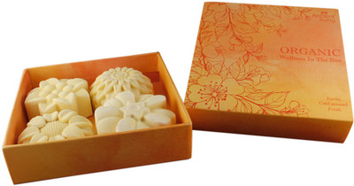 

Ancient Living Handmade Designer Flower soaps enriched with Orange Essential oil - Set of 4(100 g, Pack of 4)
