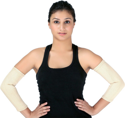 

MAA APPEARLS & DESINGER Elastic Tubular Elbow Support With / Without Center Hole (Premium) Elbow Support(Beige