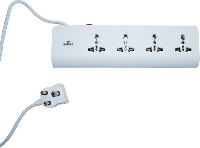 

hosper Extension Board with Free Conversion Plug 4 Socket Surge Protector(White)