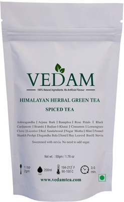 

Vedam Tea Himalayan Herbal Green Tea (Sweetened with Stevia) Herbs Herbal Tea(50 g, Pouch)