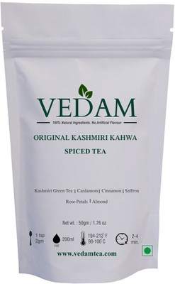

Vedam Tea Vedam Kashmiri Kahwa Rose, Spices, Cinnamon, Cardamom Green Tea(50 g, Pouch)