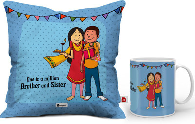 Indigifts Cushion, Mug Gift Set
