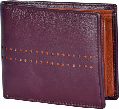 

Death By Color Men Brown Genuine Leather Wallet(4 Card Slots), Brown-tan