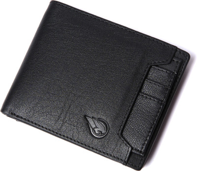 

rouge Men Black Genuine Leather Wallet(7 Card Slots)