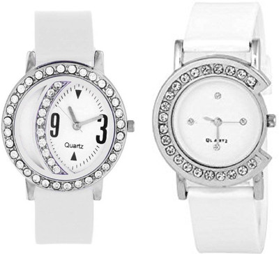 

Rage Enterprise New Stylish White Diamond Designer Dial Boys & Girls Watch - For Men & Women