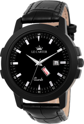 

Le Carter LCW-6010 Day & Date Leather Strap Watch - For Men