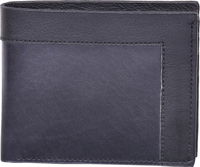 

ZAZ Men Black Genuine Leather Wallet(7 Card Slots)