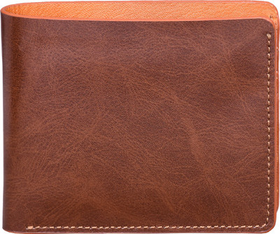 

ZAZ Men Tan Genuine Leather Wallet(7 Card Slots)