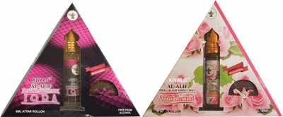 

Kivalo Ⓡ Pure Original Iqra & Attar Jannat Roll On Attar Combo Pack of 2 x 8 ml with Free 2 x 10 g Bukhoor Coin Floral Attar(Musk)