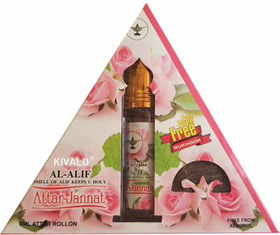 

Kivalo Pure Original Attar Jannat 8 ml with Free 10 g Bukhoor Coin Floral Attar(Floral)