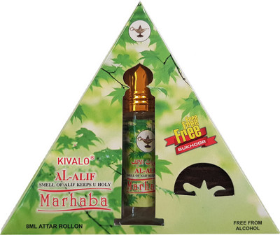 

Kivalo Ⓡ Pure Original Marhab Roll On Attar 8 ml with Free 10 g Bukhoor Coin Floral Attar(Musk)
