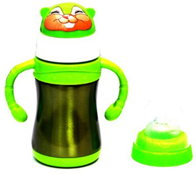 

Guru Kripa Baby Products  Presents 240 ml Multifnctional Baby Food Grade Cartoon Print Stainles Steel Feeding Bottle Cum Straw Cum Sipper With Silicone Straw Thermos Flask Vacuum Water Bottle Attractive Color And Beautiful Design (12 Hours Hot-Cold Tem