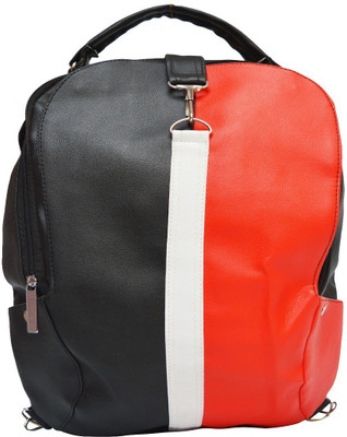 

Fashion Knockout Black,Red Leather Pithu Bag 4 L Backpack (Black Red) 4 L Backpack(Red, Black)