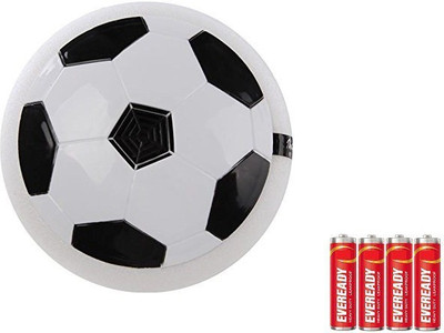 

SDH Enterprises High Quality Original Hover Soccer Ball Electric Air Power Soccer Disc Kids Toys Boy and Girl Gifts Toy Football With LED Lights for Indoor Outdoor Games Football - Size: (Pack of 1, White, Black;white