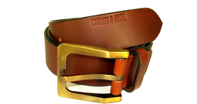 

CARLOS & ANGEL Men Casual Tan Genuine Leather Belt