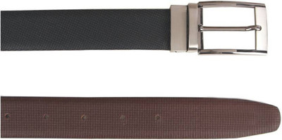

JusTrack Men Formal Black, Brown Genuine Leather Reversible Belt